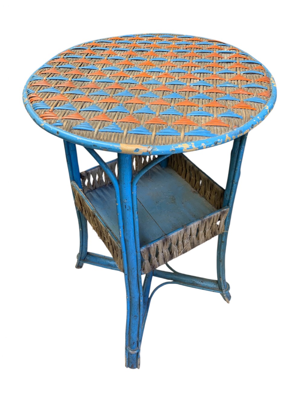 FRENCH CONSERVATORY WICKER SIDE TABLE View III