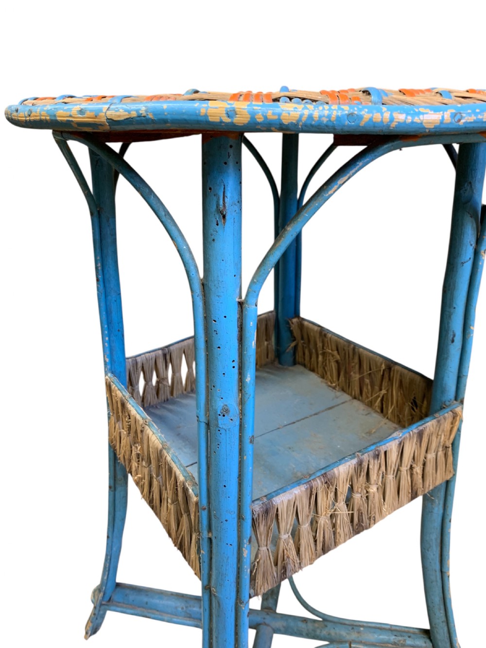 FRENCH CONSERVATORY WICKER SIDE TABLE View VI