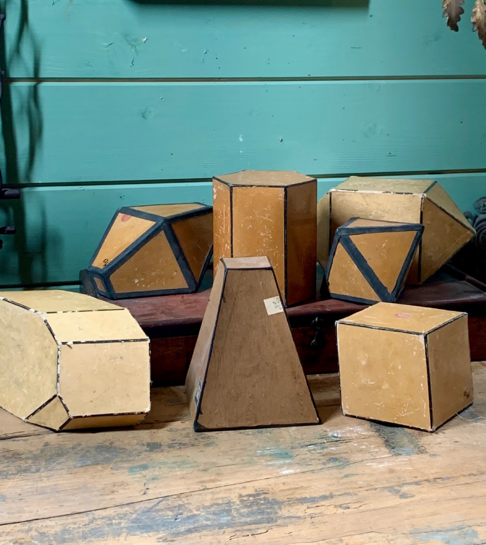 SET OF 7x 1920’s GEOMETRY TEACHING AIDS