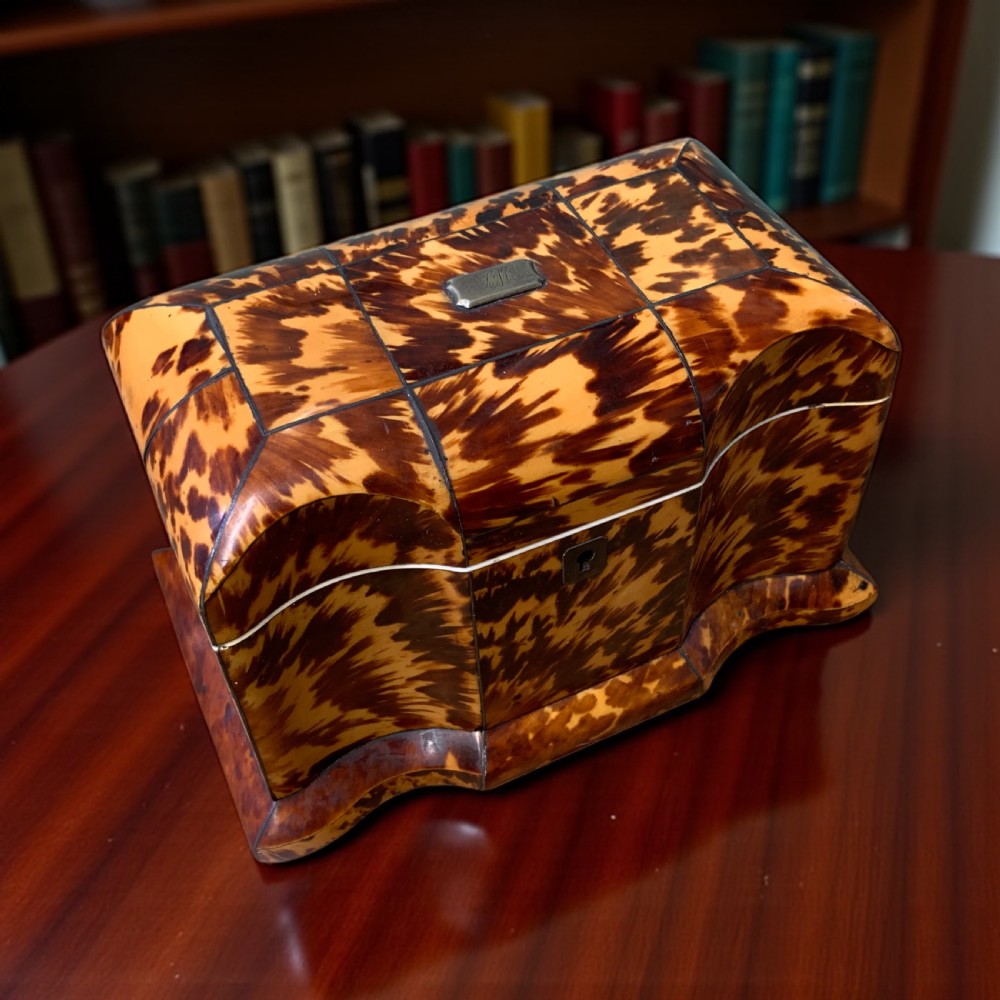 GEORGIAN TORTOISESHELL TEA CADDY View II
