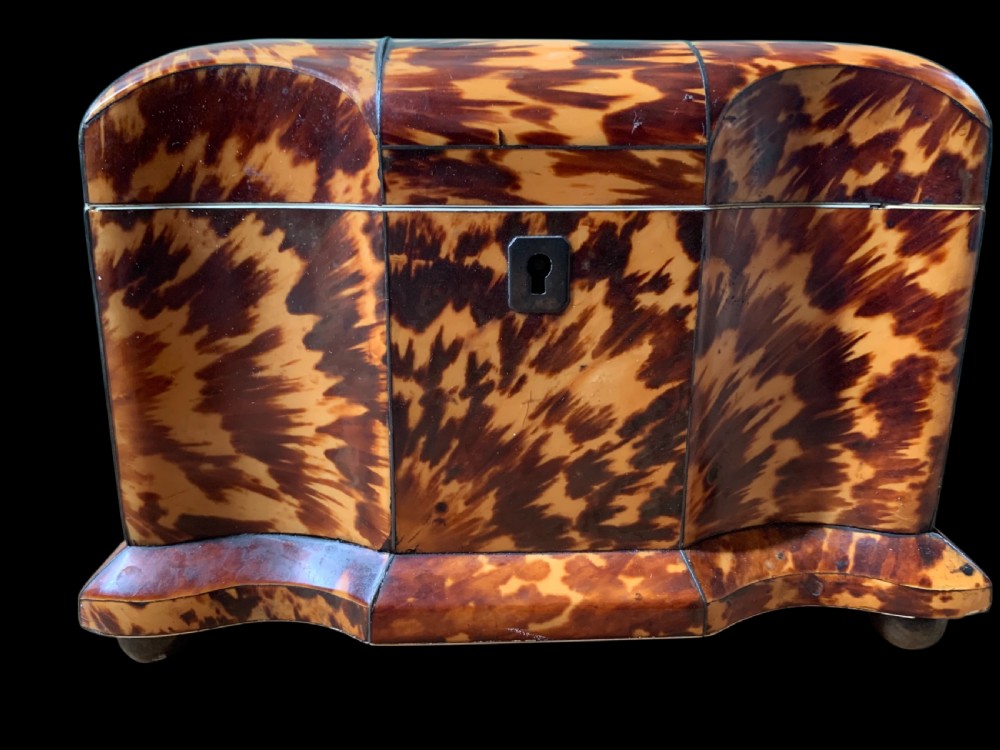 GEORGIAN TORTOISESHELL TEA CADDY View VIII