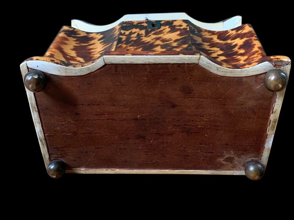 GEORGIAN TORTOISESHELL TEA CADDY View XV