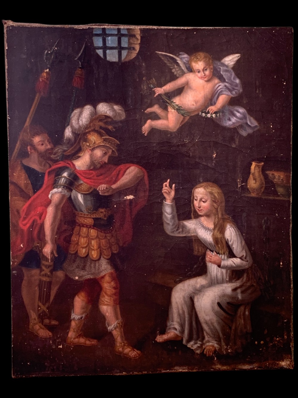 ANTIQUE FRENCH RELIGIOUS PAINTING