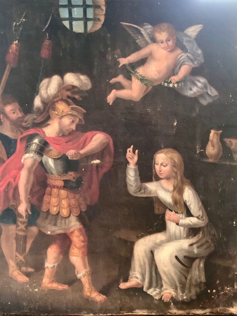ANTIQUE FRENCH RELIGIOUS PAINTING View III