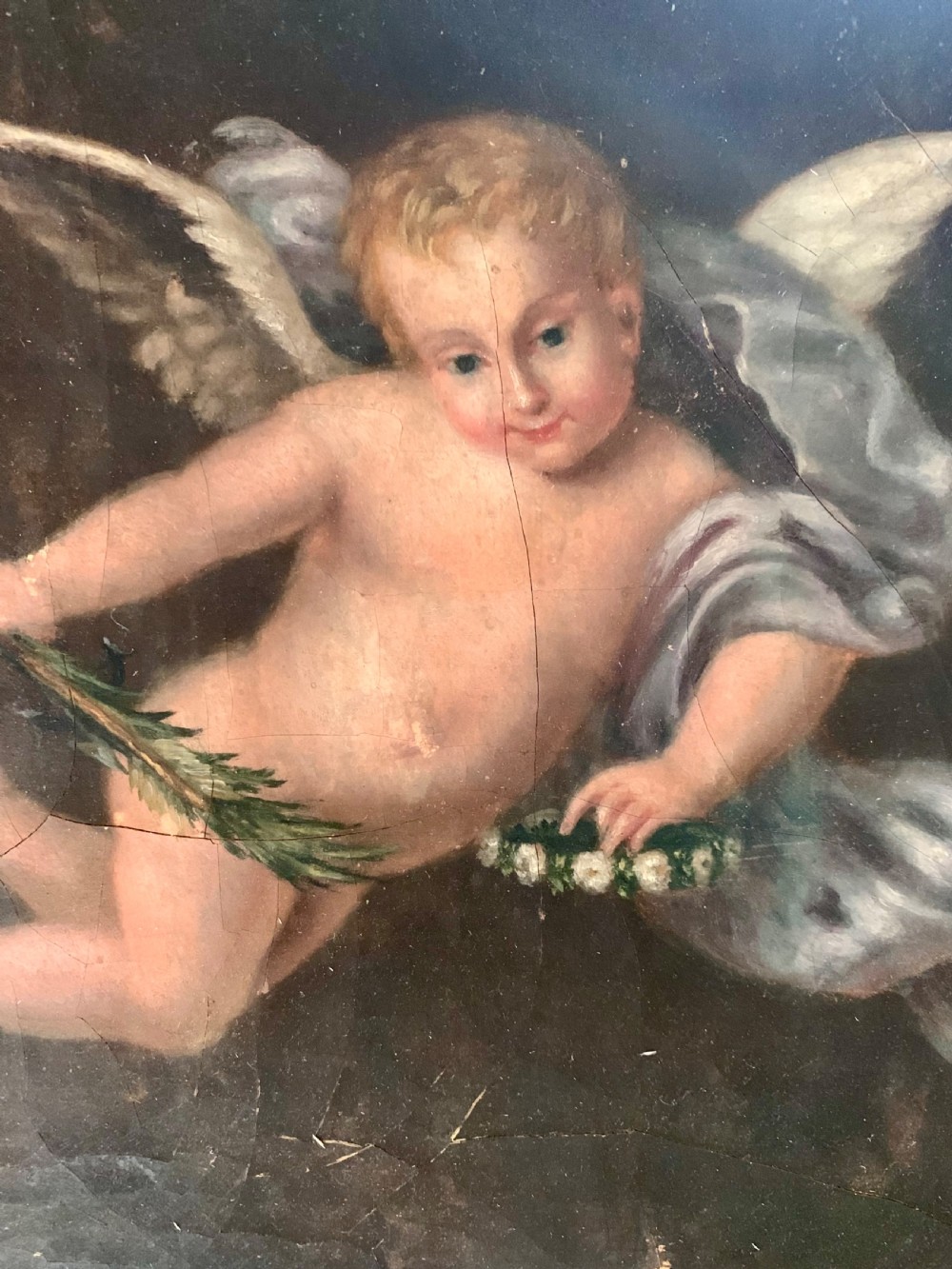 ANTIQUE FRENCH RELIGIOUS PAINTING View V