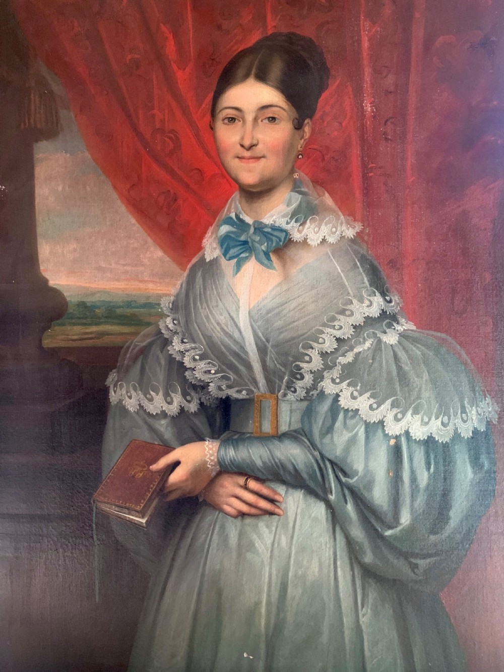 18th C FULL LENGTH PORTRAIT OF A FRENCH LADY View III