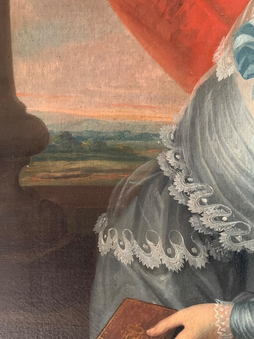 18th C FULL LENGTH PORTRAIT OF A FRENCH LADY View V