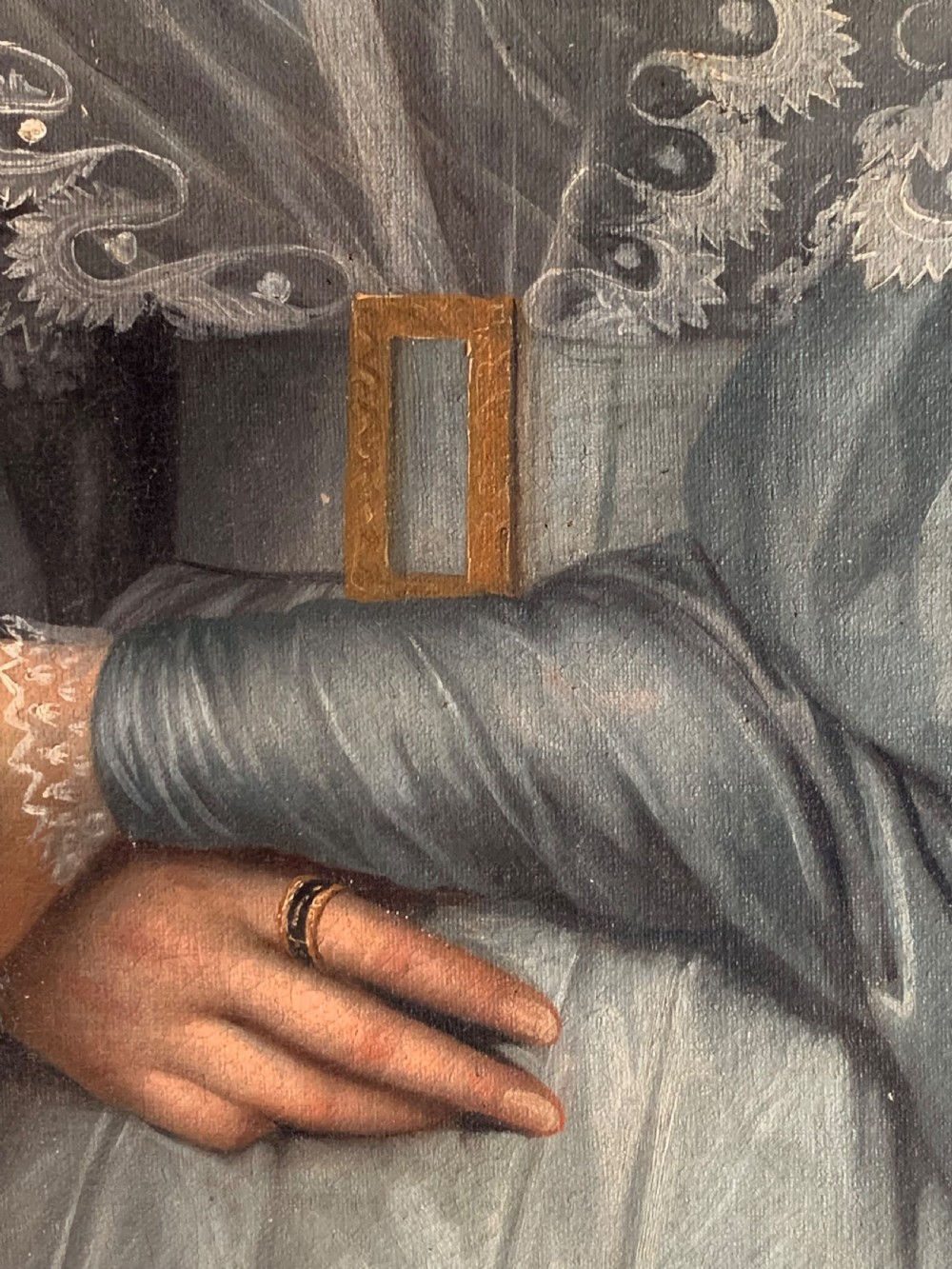 18th C FULL LENGTH PORTRAIT OF A FRENCH LADY View VI