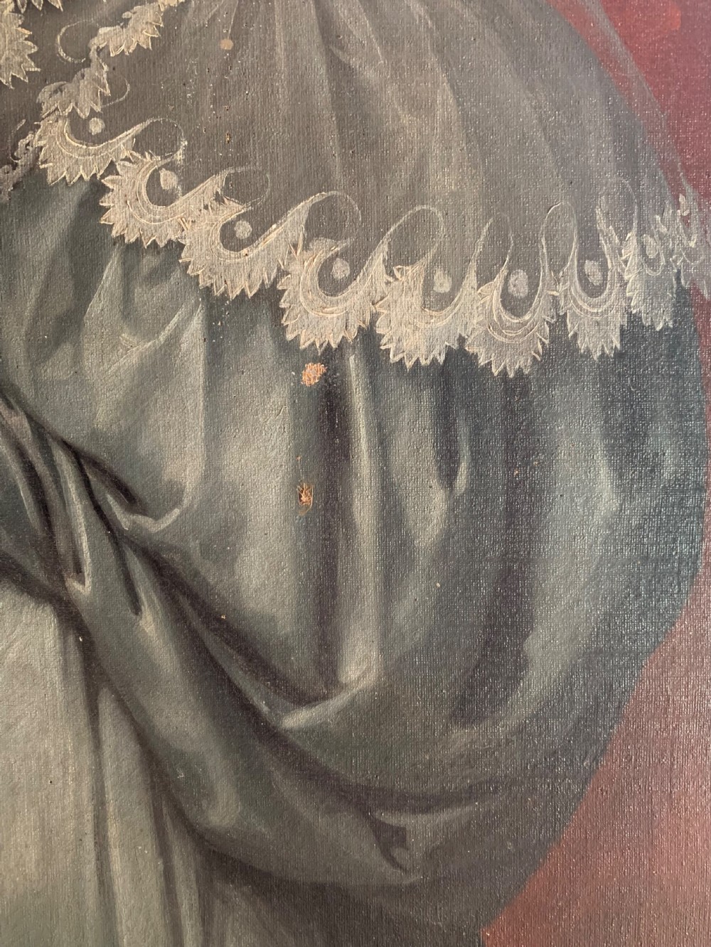 18th C FULL LENGTH PORTRAIT OF A FRENCH LADY View VII
