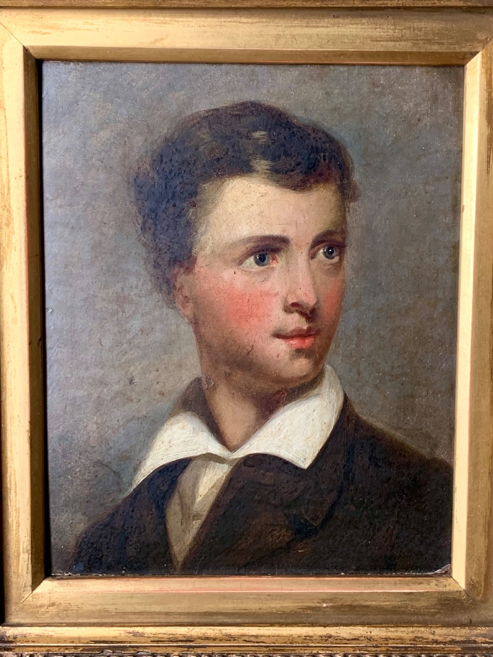 19th CENTURY OIL PORTRAIT OF A YOUNG MAN View II
