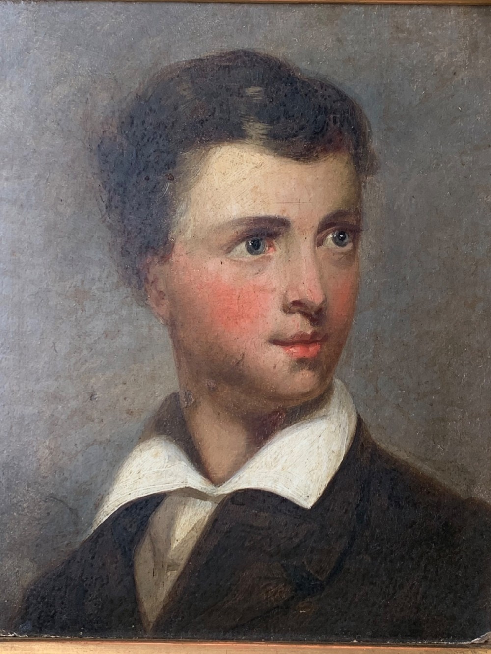 19th CENTURY OIL PORTRAIT OF A YOUNG MAN View III