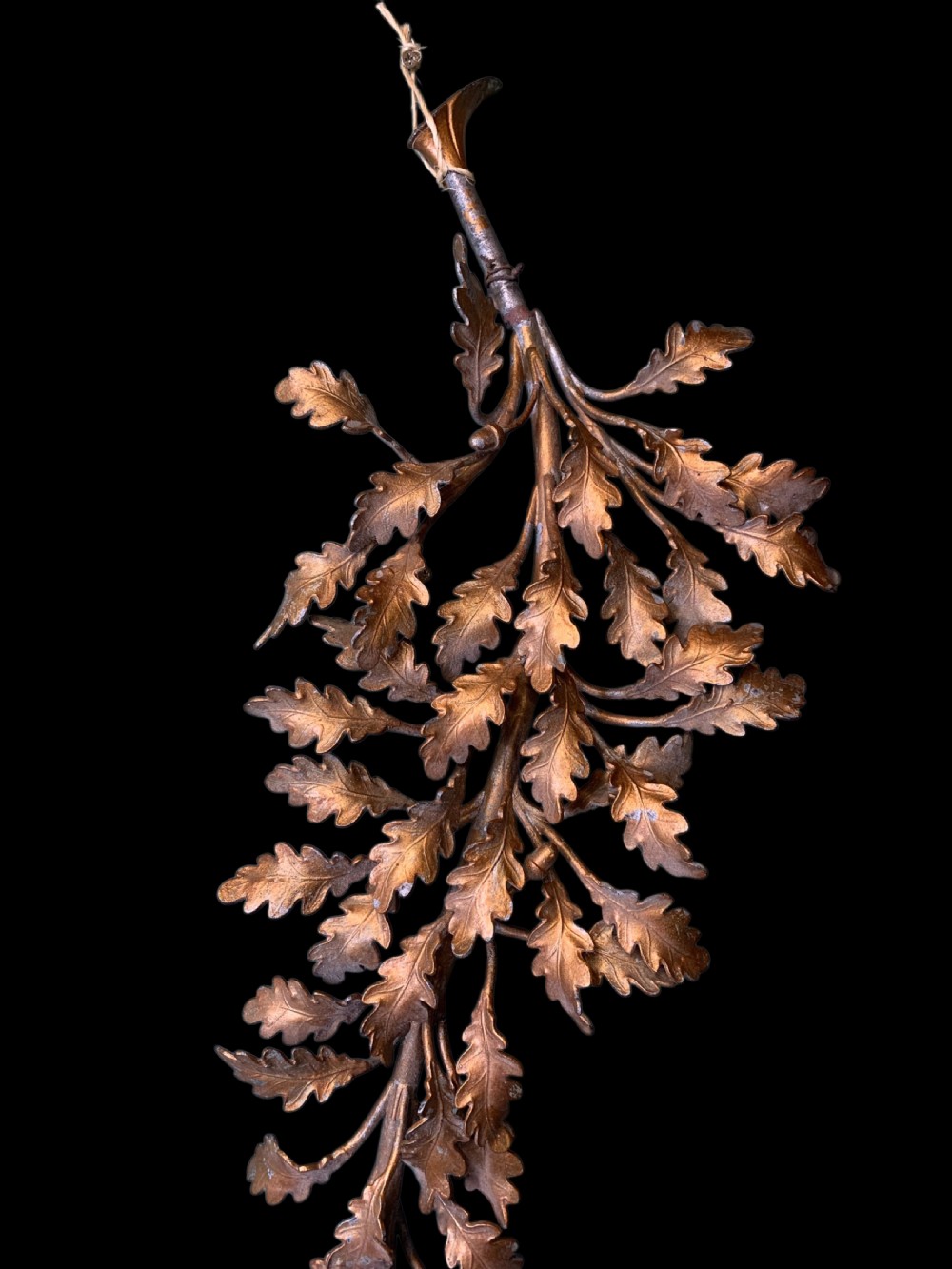 A LARGE FRENCH GILT METAL DECORATIVE OAK BRANCH View III