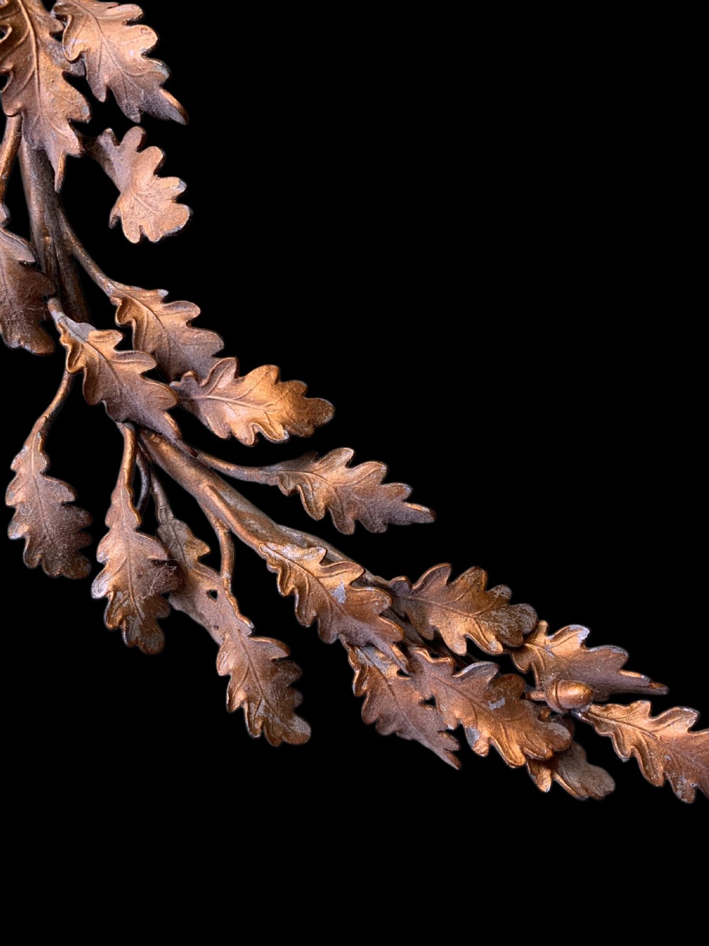 A LARGE FRENCH GILT METAL DECORATIVE OAK BRANCH View IV