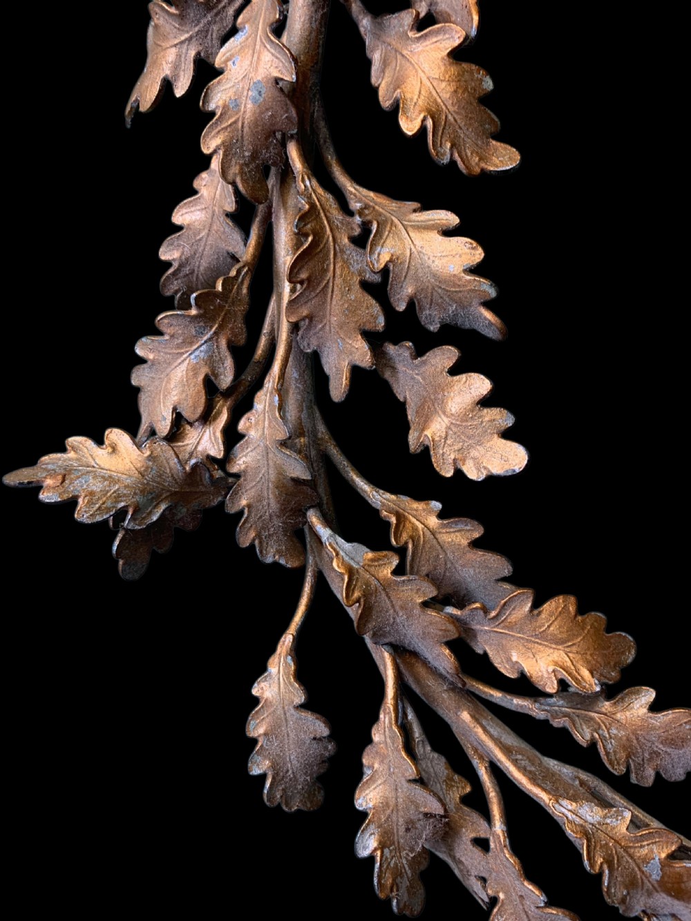 A LARGE FRENCH GILT METAL DECORATIVE OAK BRANCH View VI