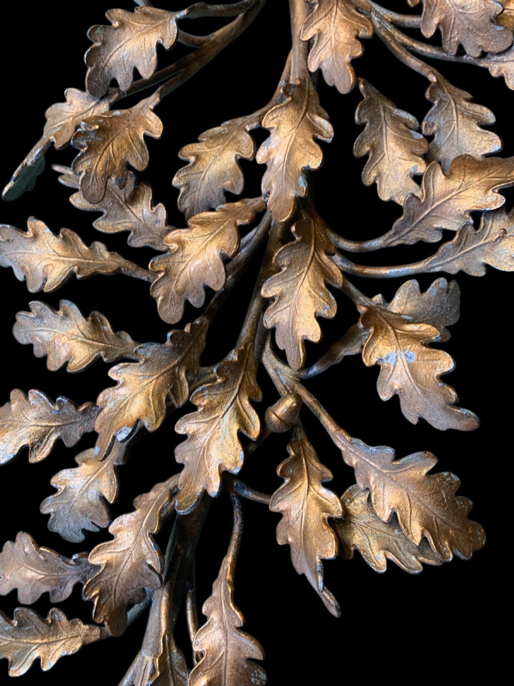 A LARGE FRENCH GILT METAL DECORATIVE OAK BRANCH View VII