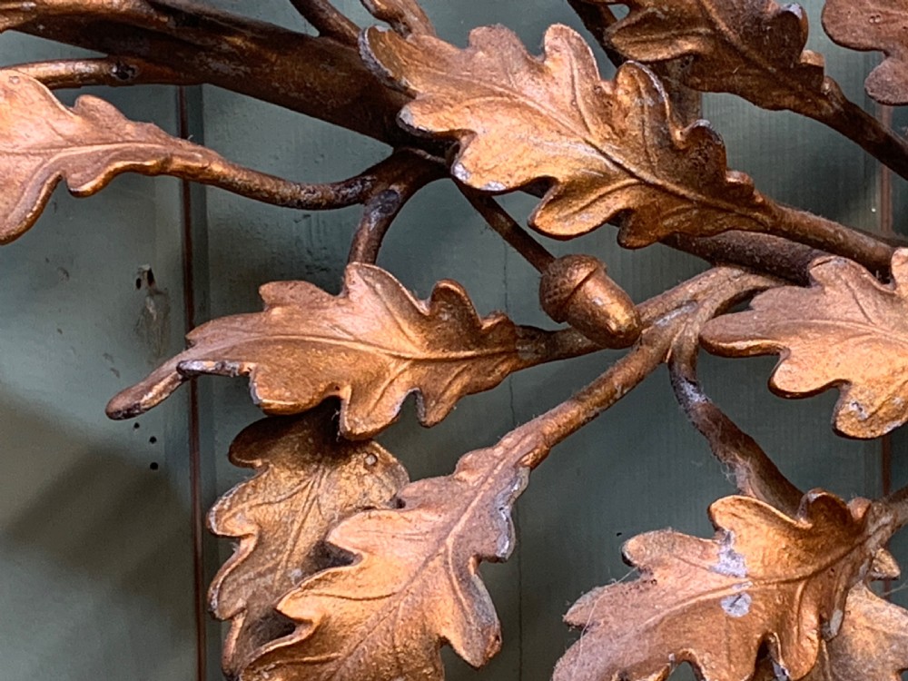 A LARGE FRENCH GILT METAL DECORATIVE OAK BRANCH View VIII