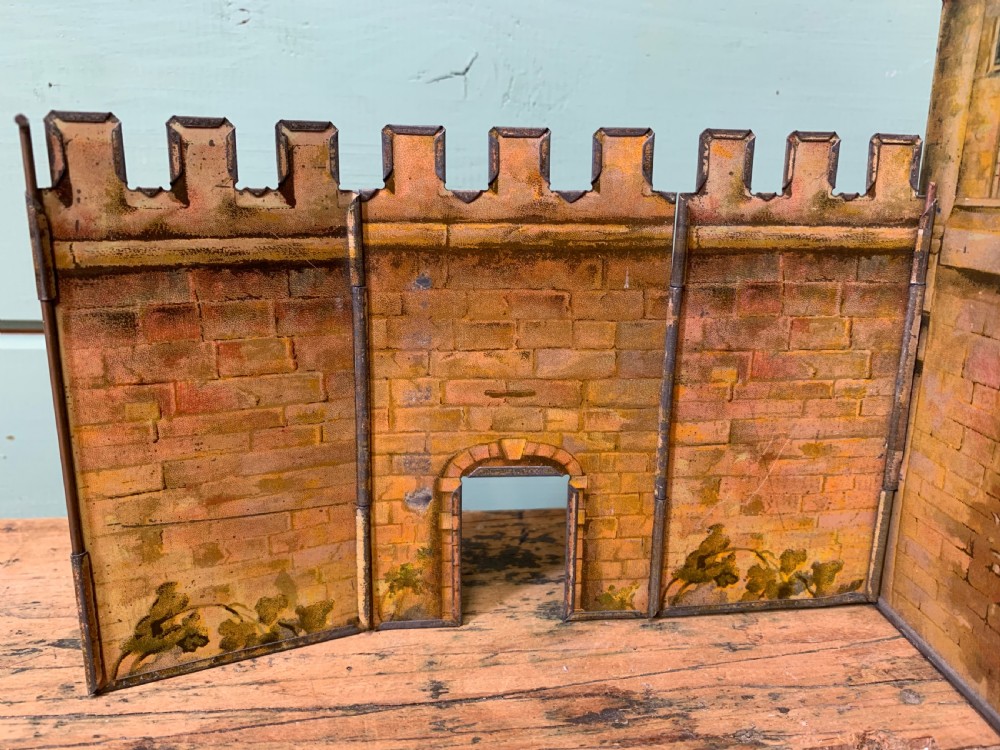 2x RARE PEAK FREAN & CO -EARLY 20th CENTURY CASTLE SHAPE BISCUIT TINS View VII