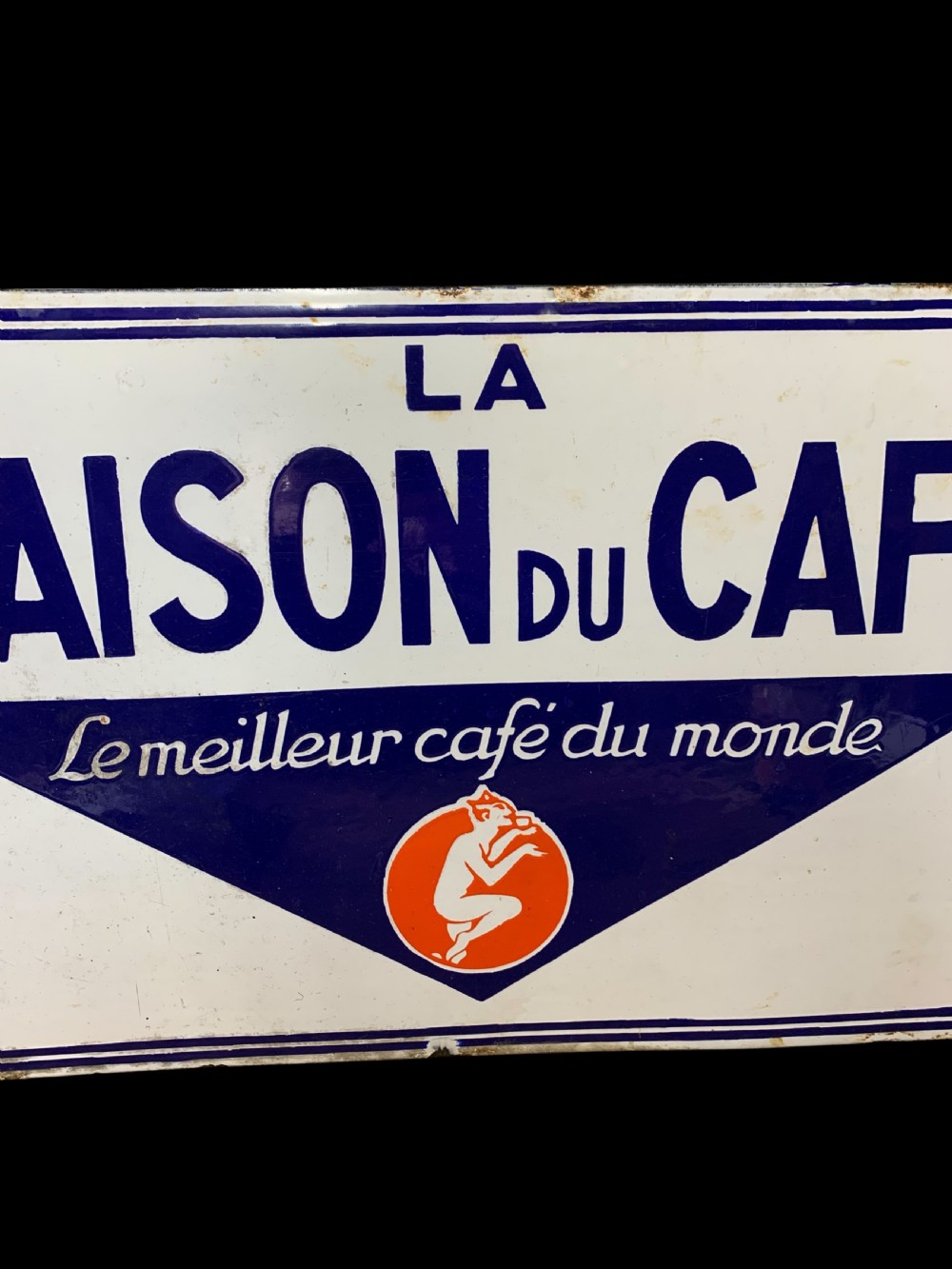 1930’s FRENCH ENAMEL DOUBLE SIDED CAFÉ SIGN View III