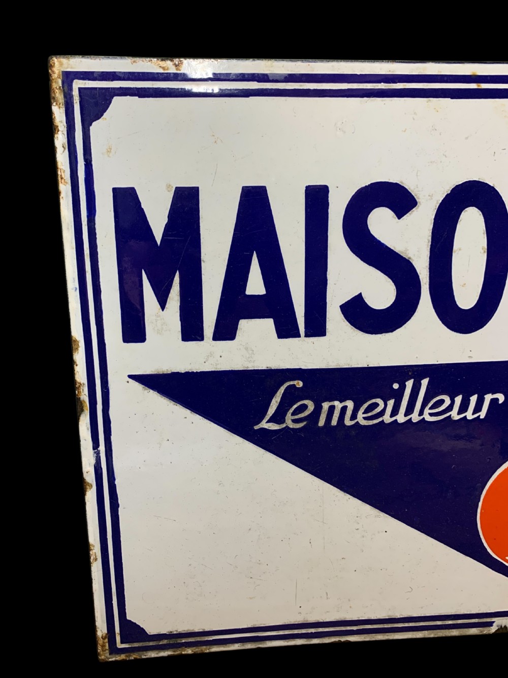 1930’s FRENCH ENAMEL DOUBLE SIDED CAFÉ SIGN View V