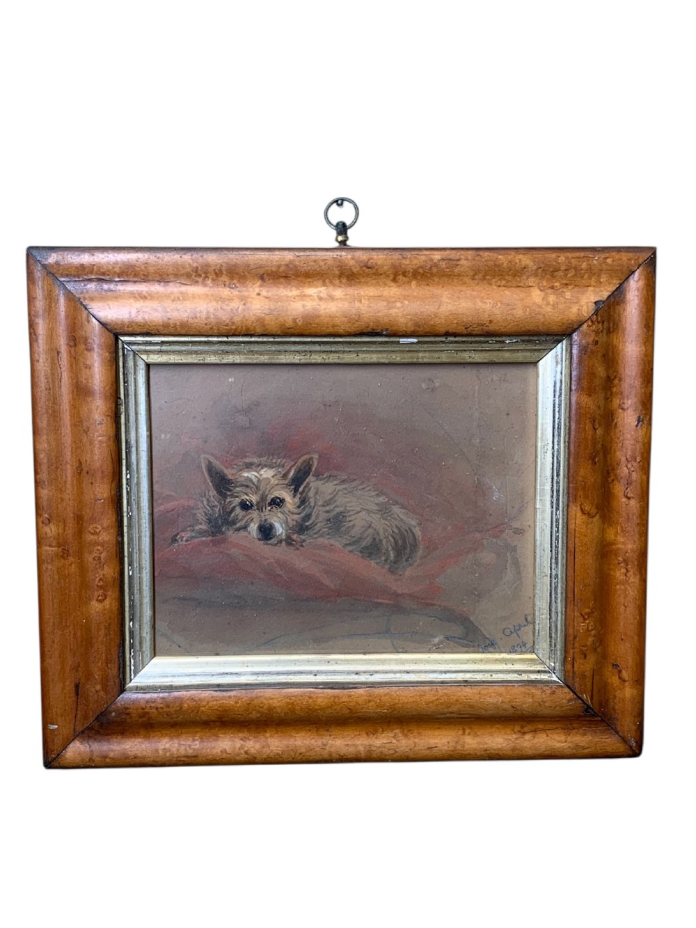 19th CENTURY WATERCOLOUR OF A TERRIER CALLED ‘JOIE’