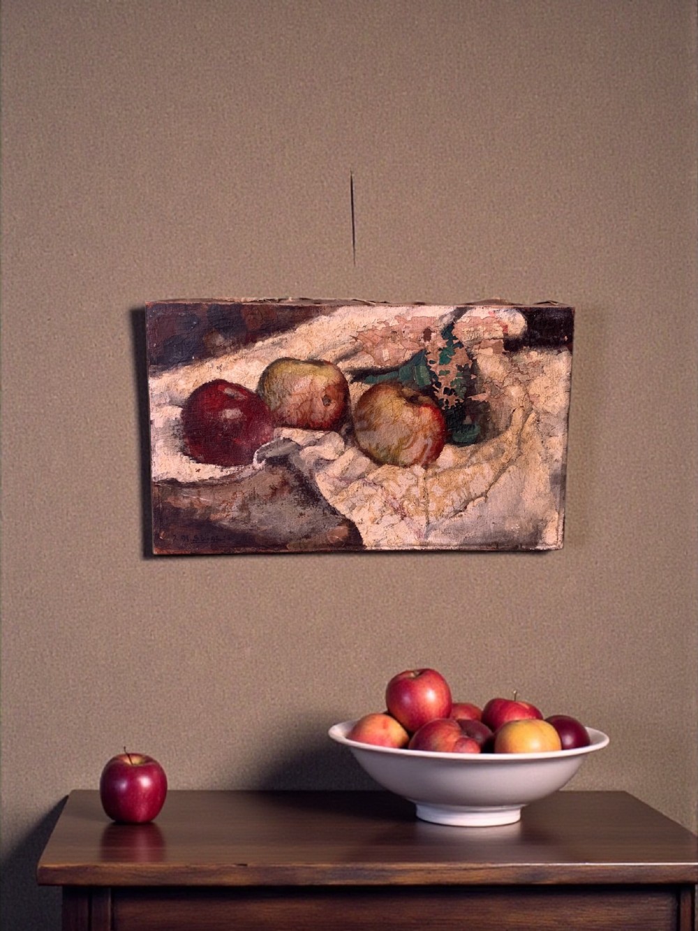 EARLY 20th CENTURY FRENCH STILL LIFE WITH APPLES