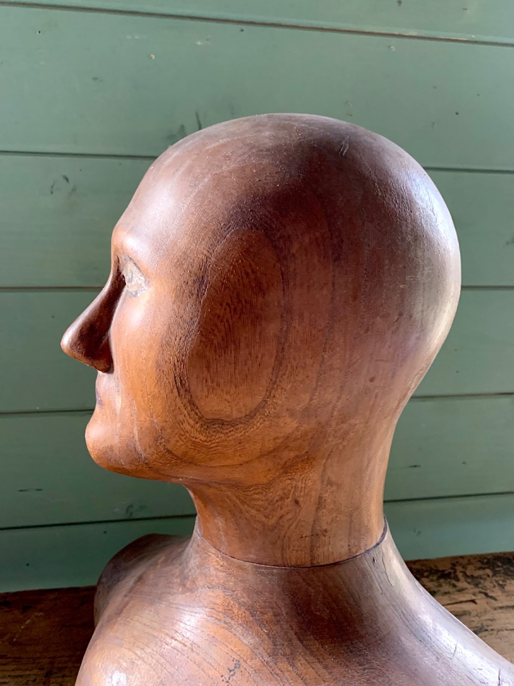 A RARE FRENCH CARVED MILLINER’S HEAD AND SHOULDERS View VIII