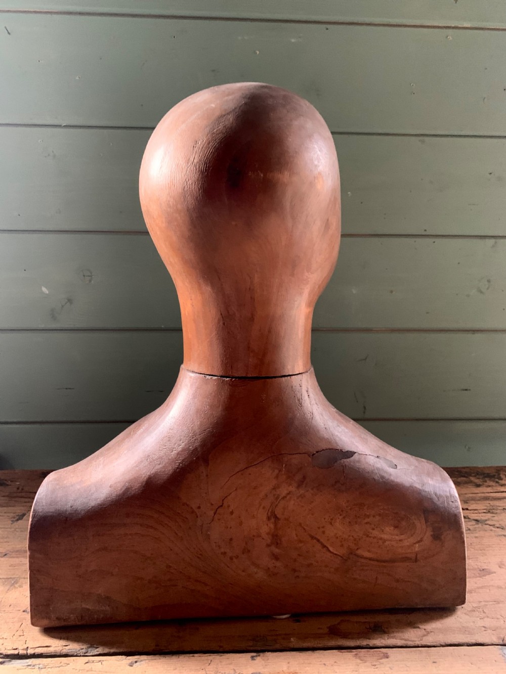 A RARE FRENCH CARVED MILLINER’S HEAD AND SHOULDERS View IX
