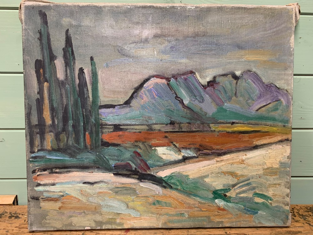 FRENCH EXPRESSIONIST OIL PAINTING - VIEW OF PROVENCE View III