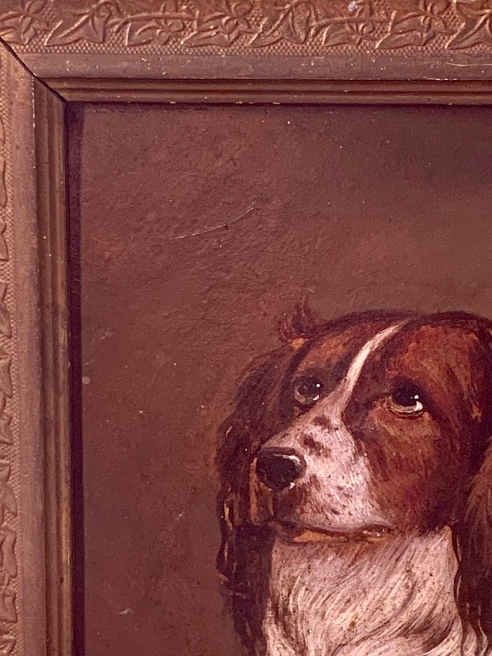 EARLY 20th CENTURY OIL PORTRAIT OF A DOG View IV