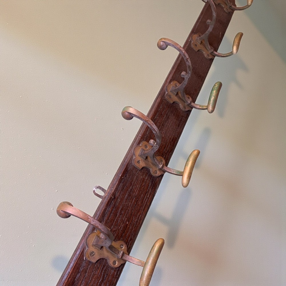 FABULOUS 19th CENTURY RUN OF LARGE BRASS COAT & HAT HOOKS View V