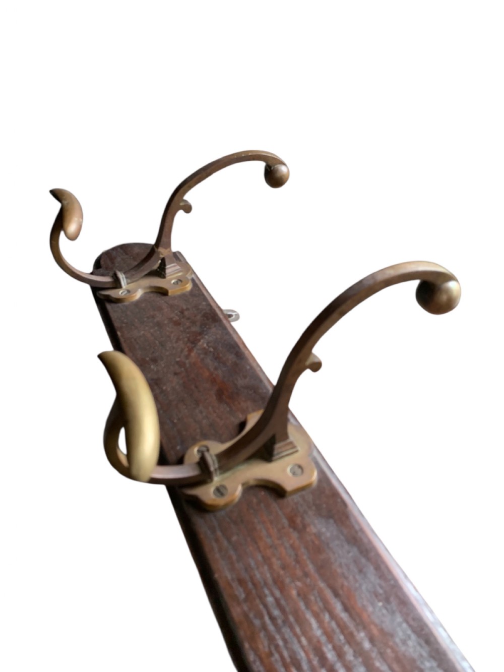 FABULOUS 19th CENTURY RUN OF LARGE BRASS COAT & HAT HOOKS View VI