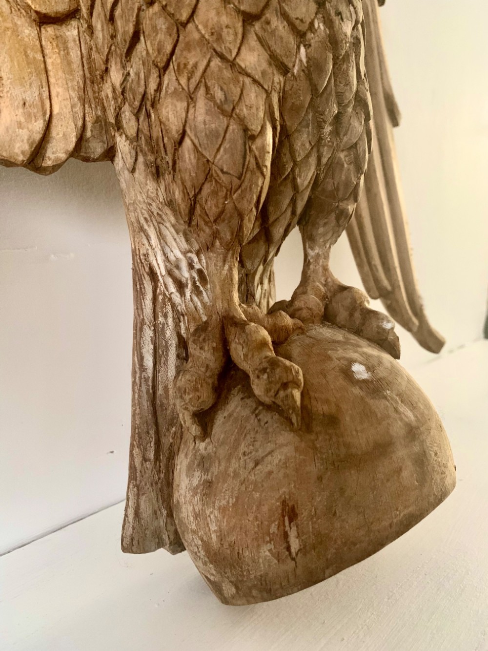 STUNNING ANTIQUE CARVING OF AN EAGLE View V