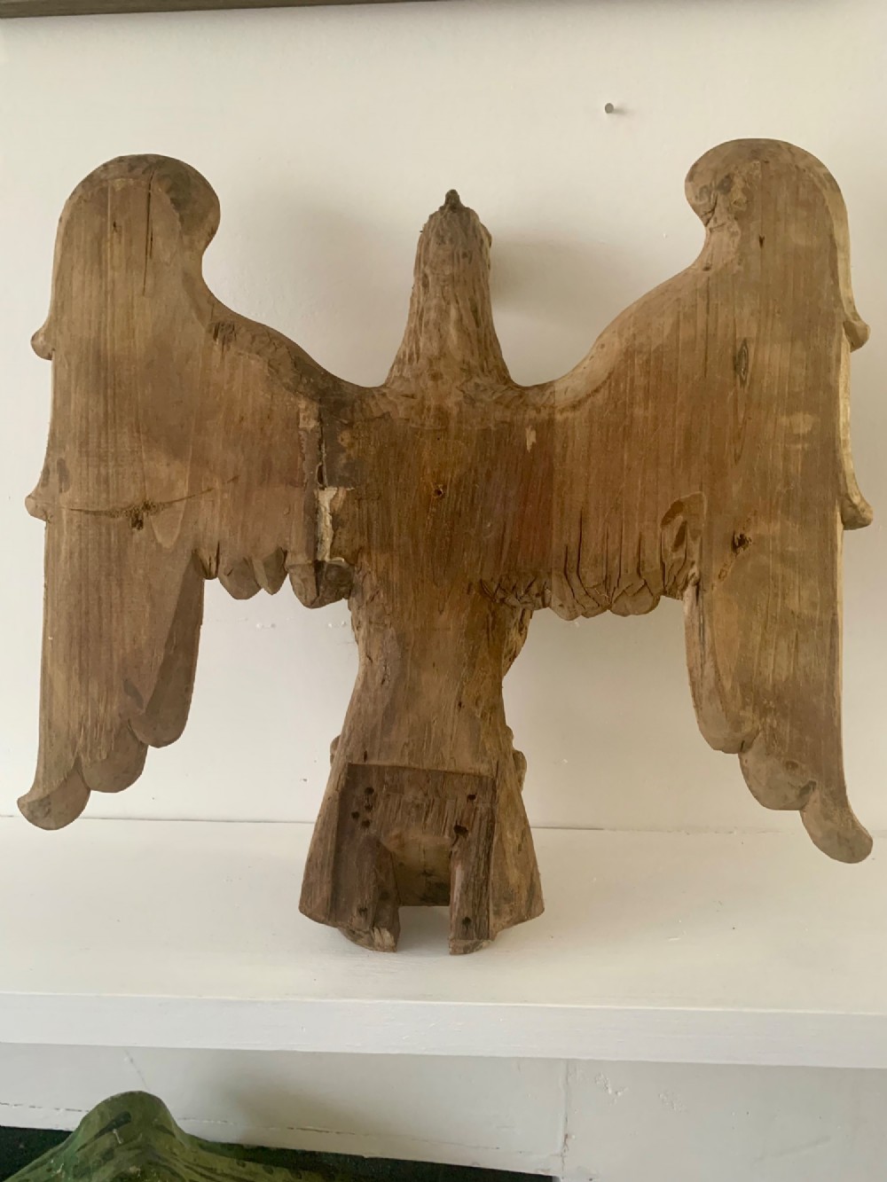 STUNNING ANTIQUE CARVING OF AN EAGLE View IX