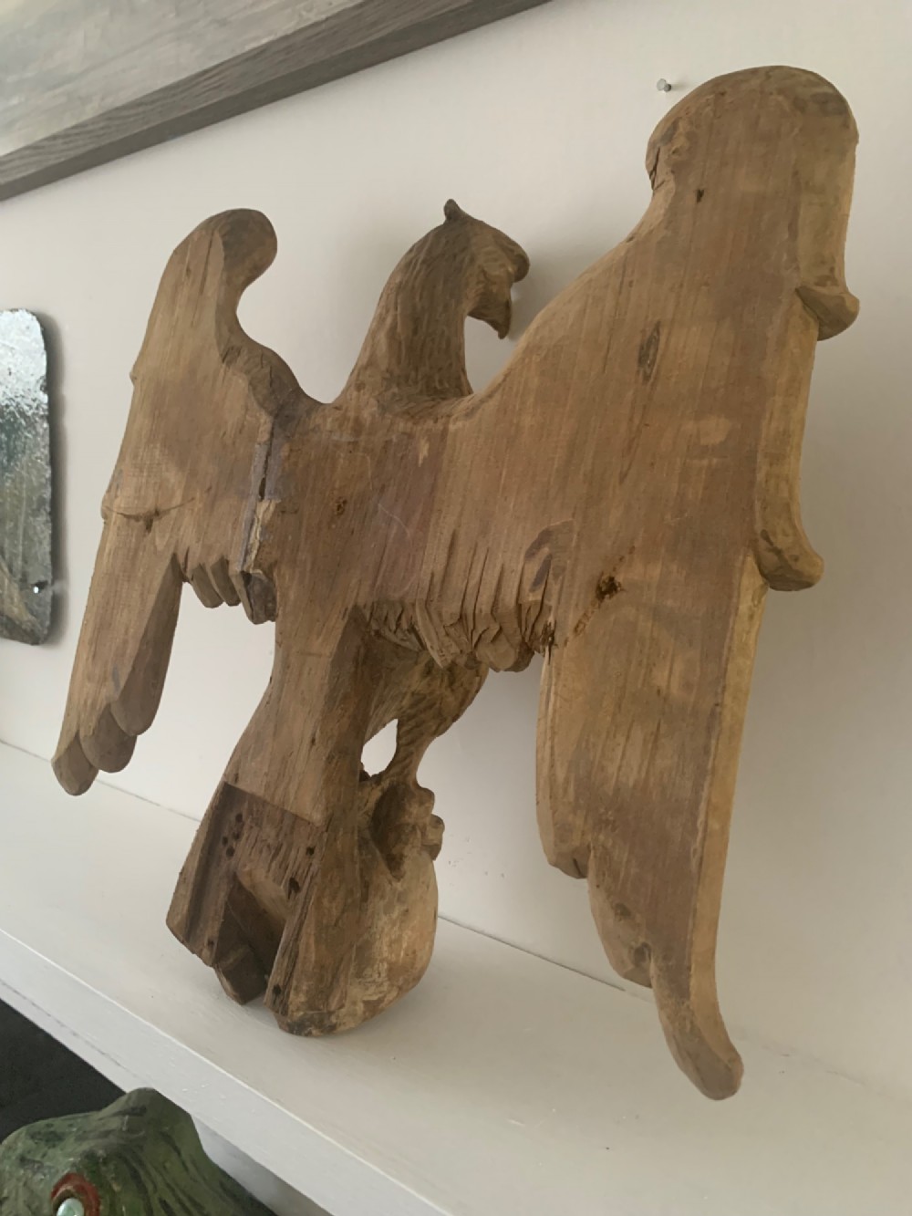 STUNNING ANTIQUE CARVING OF AN EAGLE View XII
