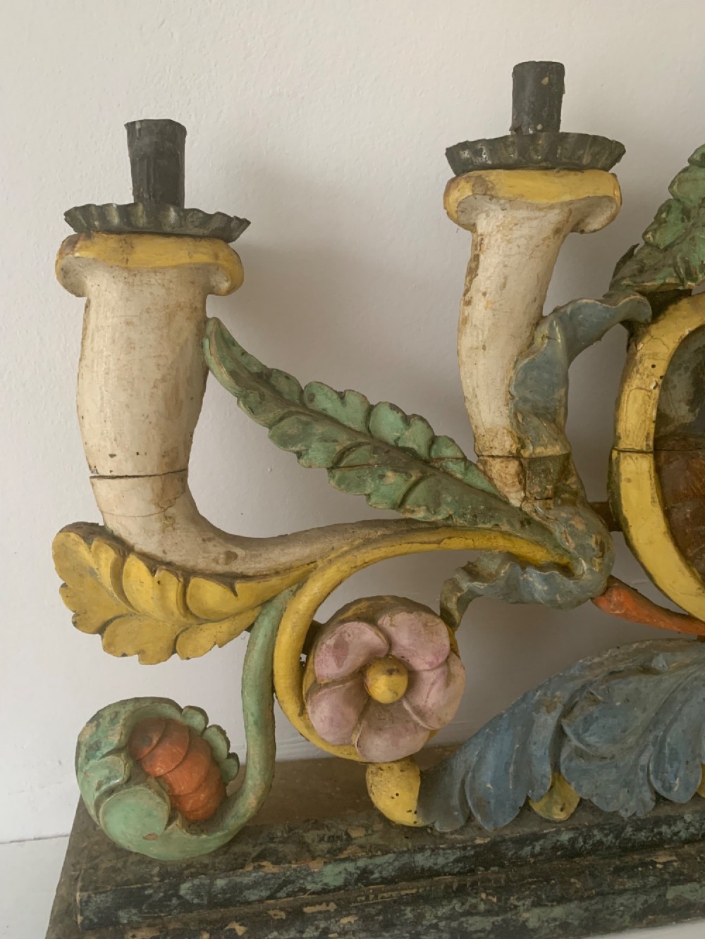 18th CENTURY ITALIAN CARVED ALTAR CANDELABRUM View III