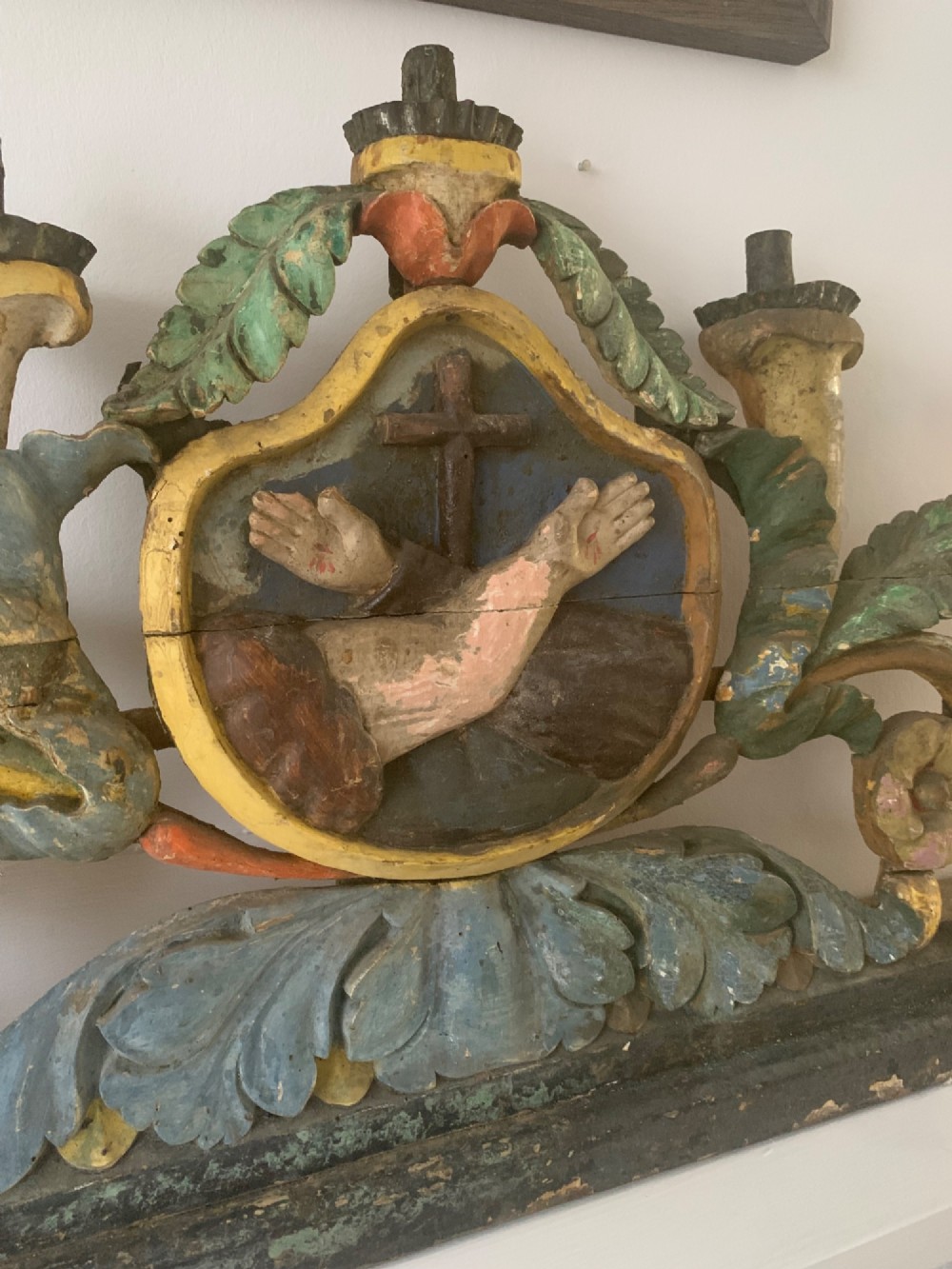 18th CENTURY ITALIAN CARVED ALTAR CANDELABRUM View IV