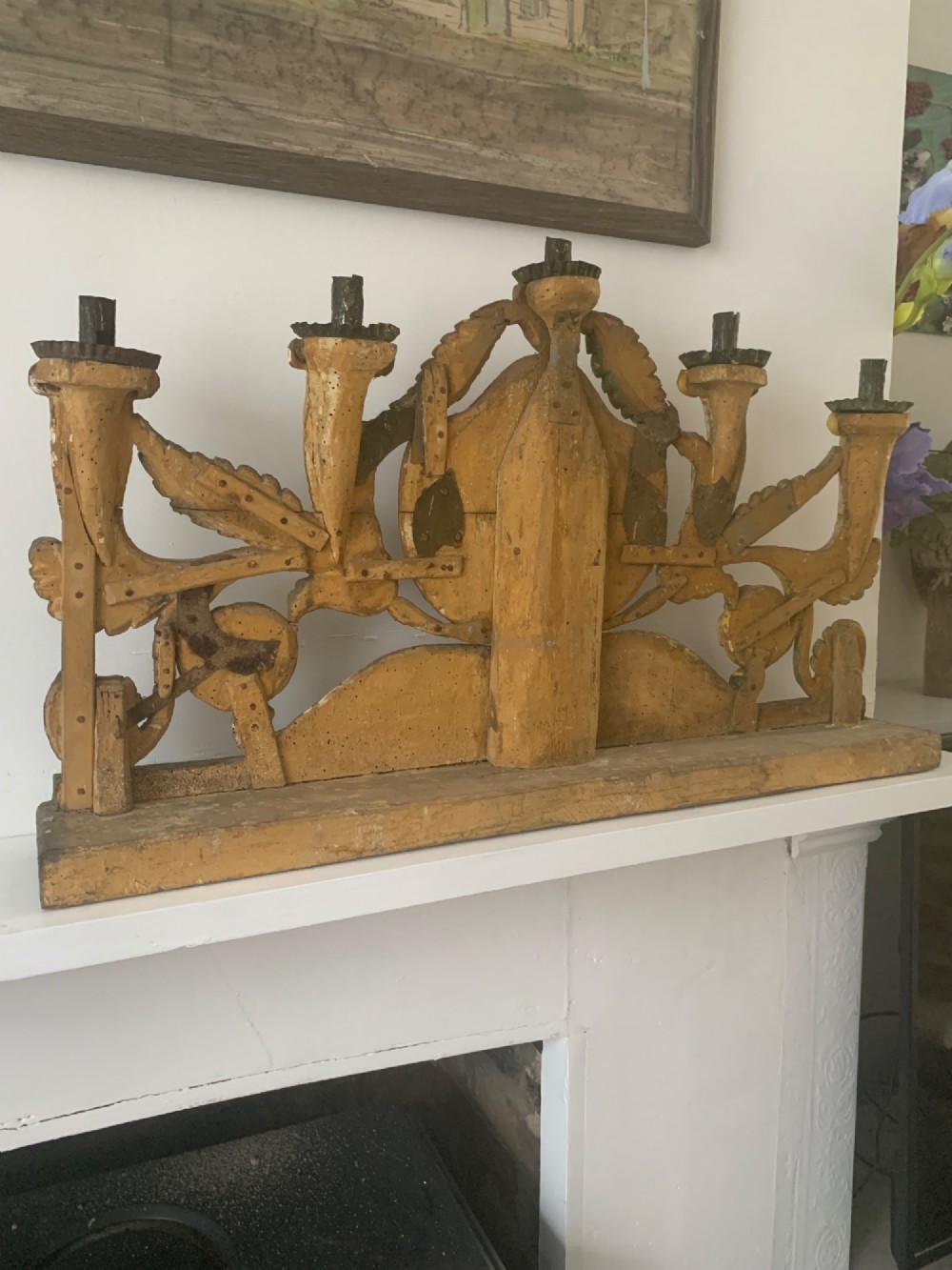 18th CENTURY ITALIAN CARVED ALTAR CANDELABRUM View IX