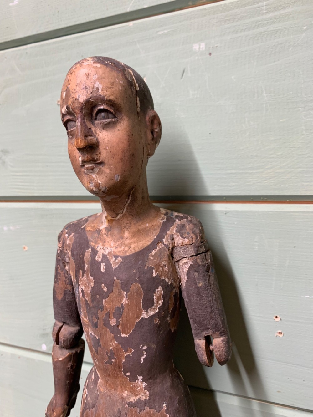 ANTIQUE CARVED FIGURE OF A SAINT OR SANTO View VI