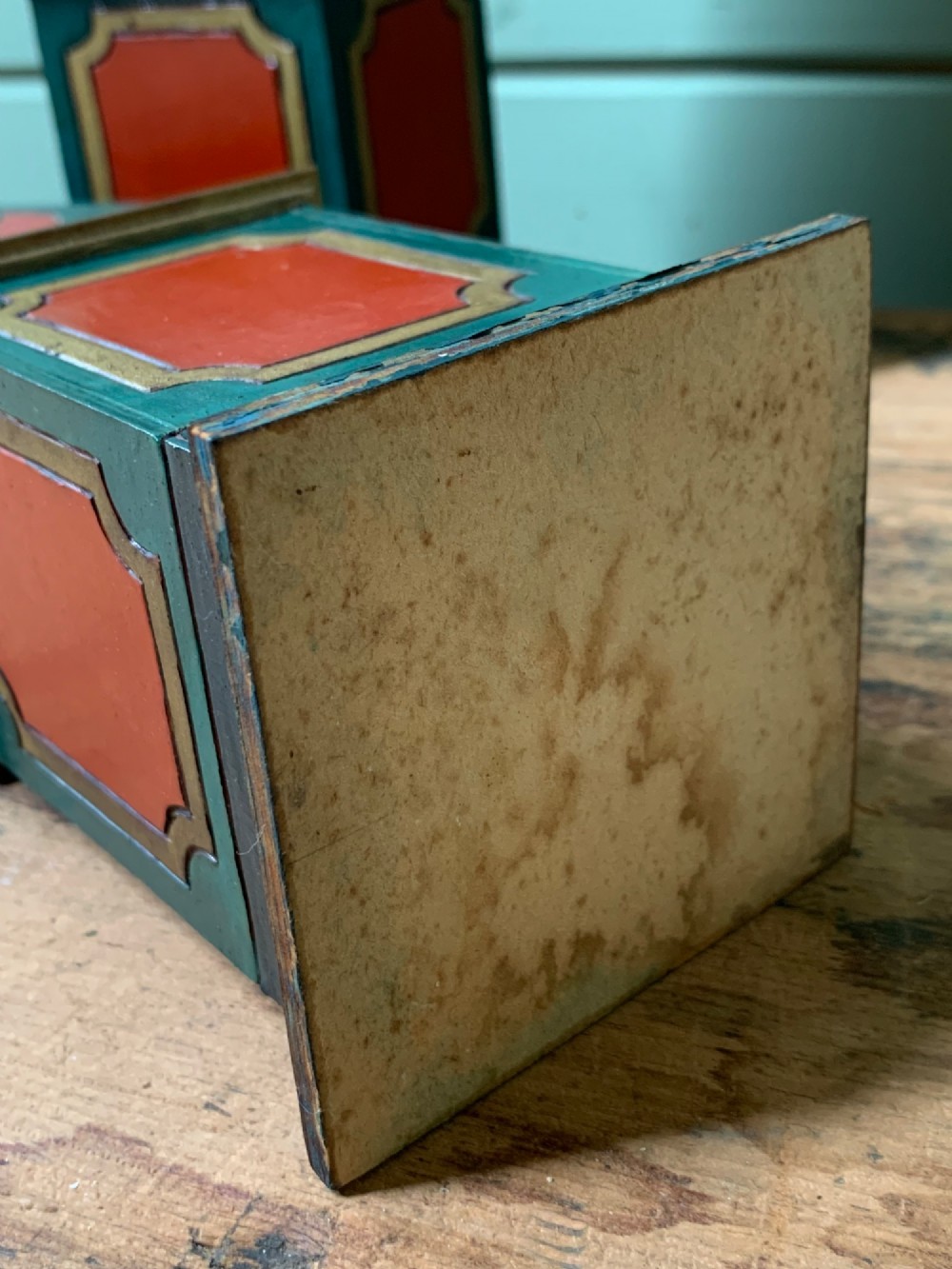 A DECORATIVE PAIR OF ANTIQUE POLYCHROME PAINTED OBELISKS View IX