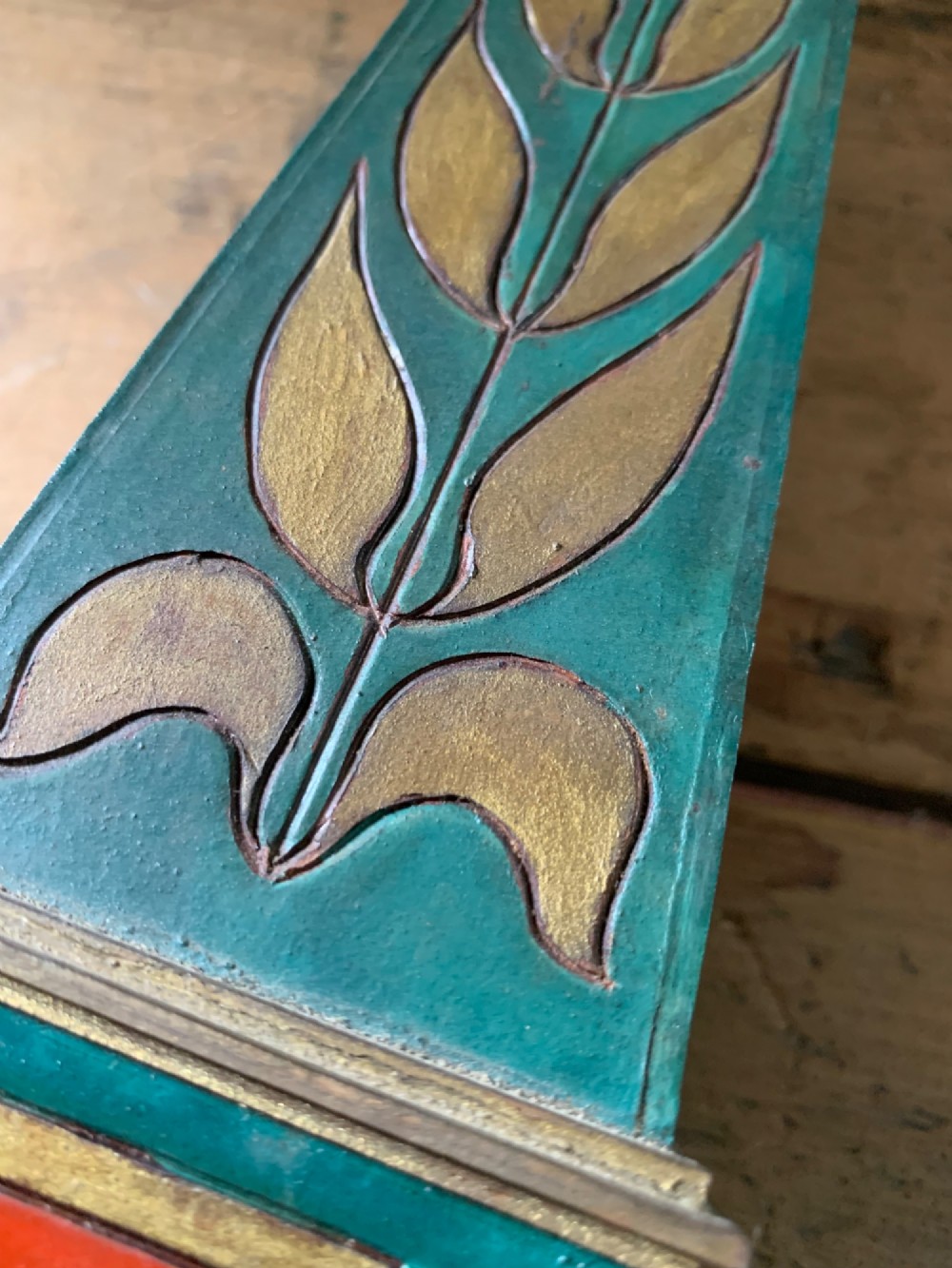 A DECORATIVE PAIR OF ANTIQUE POLYCHROME PAINTED OBELISKS View X