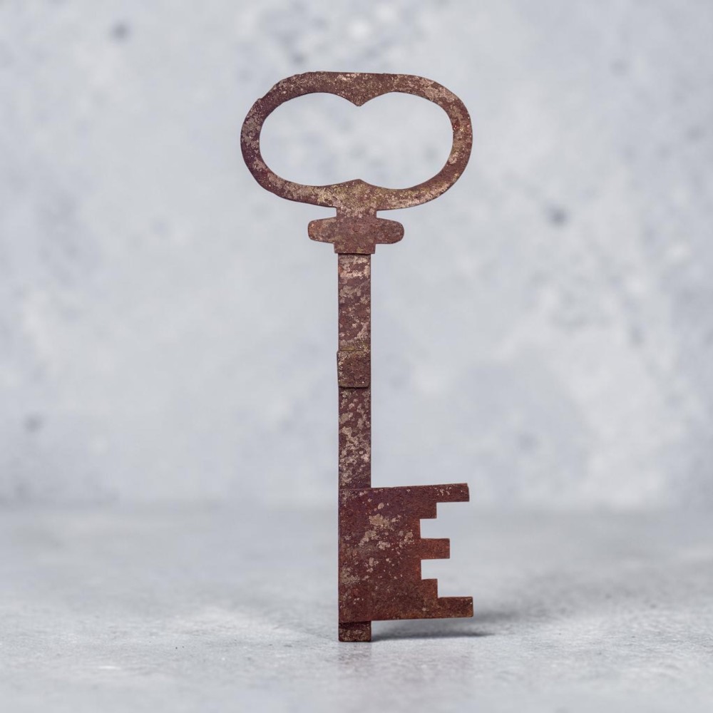 A LARGE 19th C FORGED IRON LOCKSMITH TRADE SIGN View III