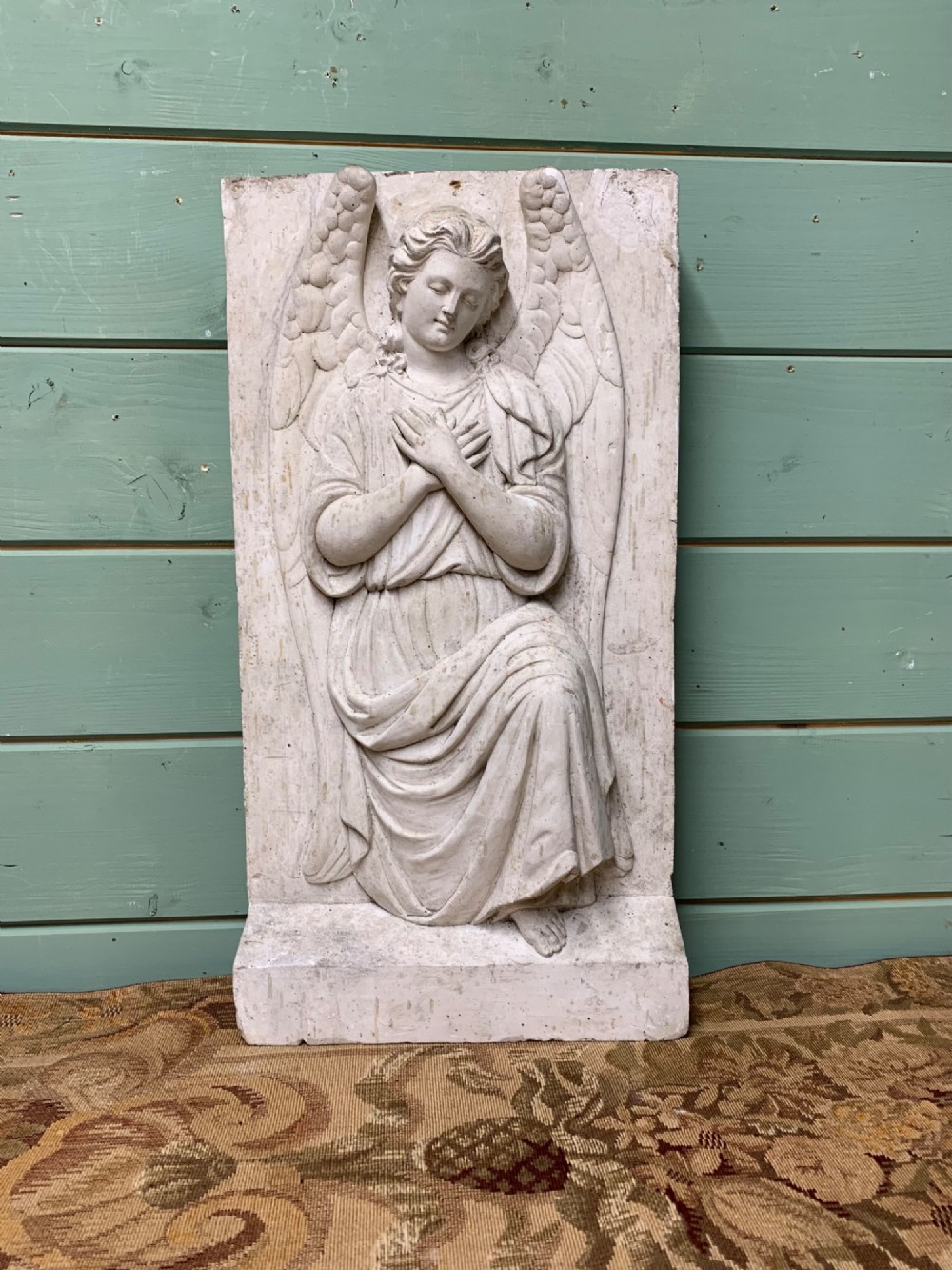 19th C FRENCH CHURCH PLASTER OF AN ANGEL