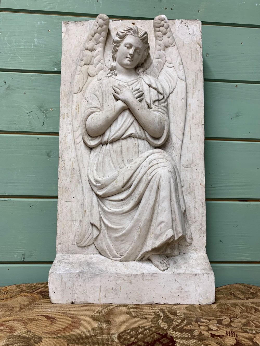 19th C FRENCH CHURCH PLASTER OF AN ANGEL View II