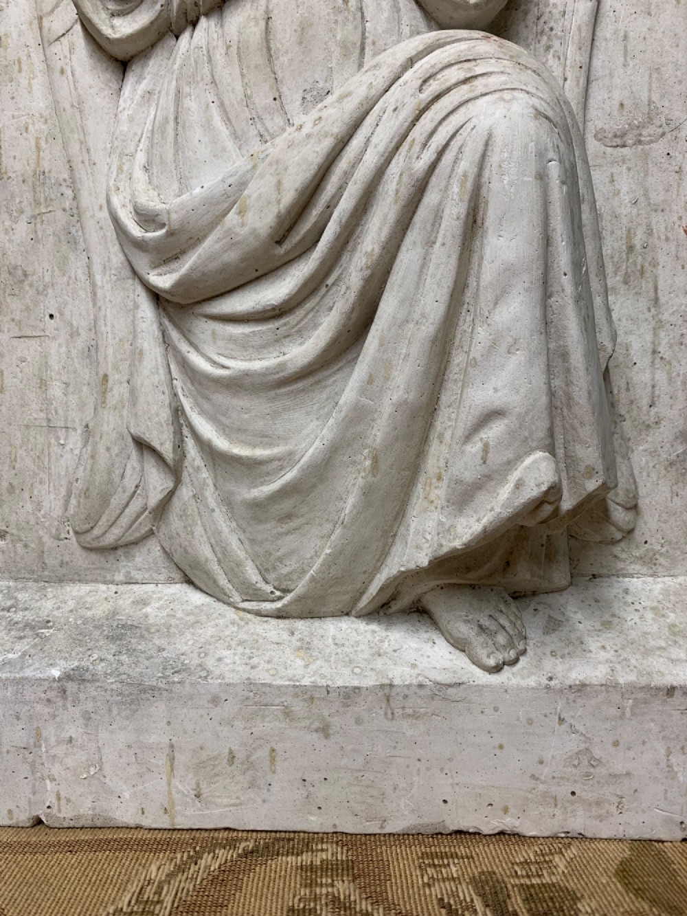 19th C FRENCH CHURCH PLASTER OF AN ANGEL View V