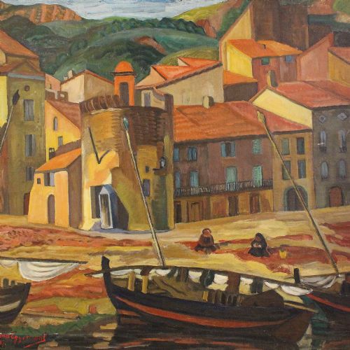 fig 1. Armand Eggermont, Chaussée de Louvain, Oil Painting, 1927, Brussels