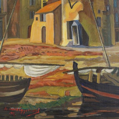 fig 2. Armand Eggermont, Chaussée de Louvain, Oil Painting, 1927, Brussels