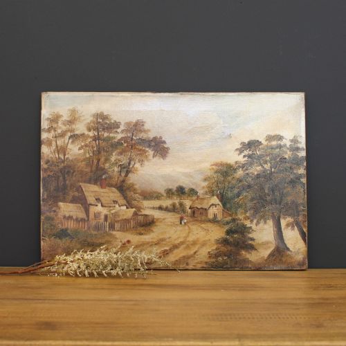 Victorian Woodland Scene, Original Oil Painting, English Countryside