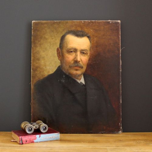Flores Scheel, Eduard Alge, Portrait, Oil Painting