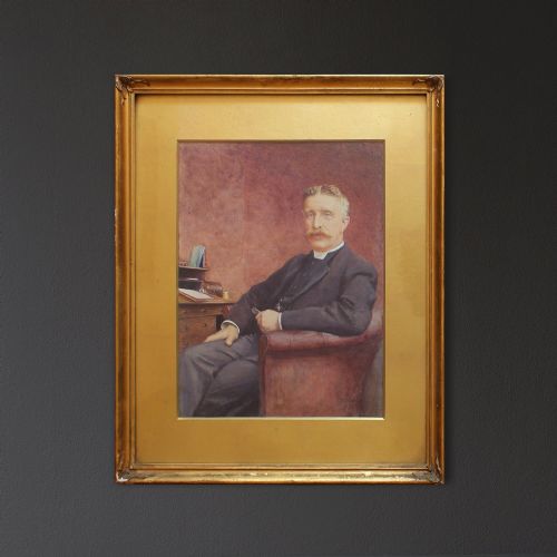 fig 1. Sophia Mildred Atkinson, Antique Portrait Of A Gentleman, English, Listed Artist