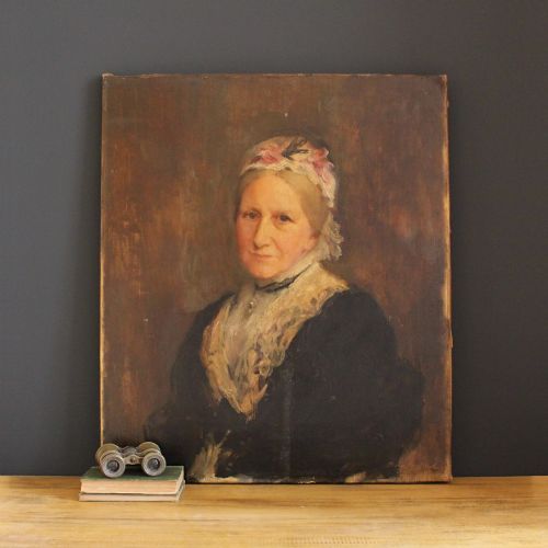 fig 1. Percy Bigland, Portrait Of A Lady In A Lace Cap, Edwardian Portrait, Beautiful English Oil Painting